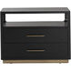Danette 36 X 19.5 inch Black Night Stand